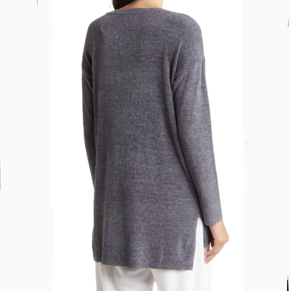 Barefoot Dreams Pullover Paradise Knit CozyChic Ultra Lite® Pacific Blue L NWT - Picture 8 of 13